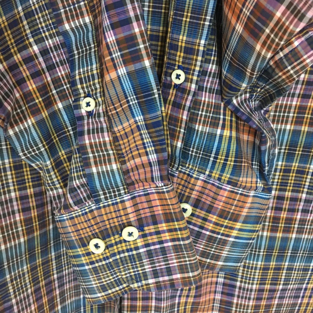 Peter Millar Button Front Cotton Checks Shirt S - image 8